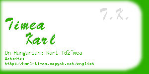 timea karl business card